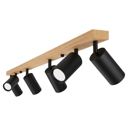 Brilagi - Bodové svietidlo SELE 6xGU10/30W/230V čierne/dubový dekor