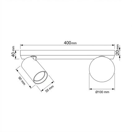 Brilagi - Bodové svietidlo SELE BALL 1xGU10/30W/230V + 1xG9/10W biela