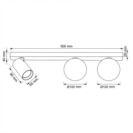 Brilagi - Bodové svietidlo SELE BALL 1xGU10/30W/230V + 2xG9/10W béžová
