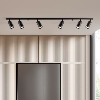 Brilagi - Bodové svietidlo SELE DIAMANT 6xGU10/30W/230V čierne