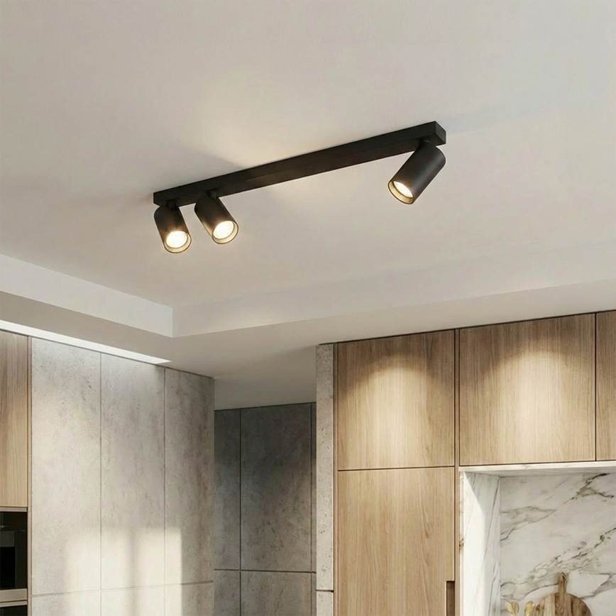 Brilagi - Bodové svietidlo SELE LONG 3xGU10/30W/230V čierna