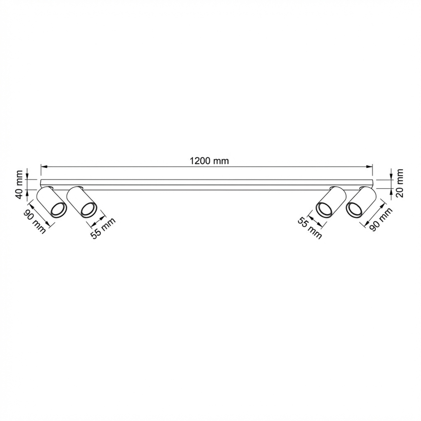 Brilagi - Bodové svietidlo SELE LONG 4xGU10/30W/230V béžové