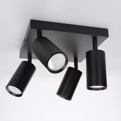Brilagi - Bodové svietidlo SELE SQUARE 4xGU10/30W/230V čierna