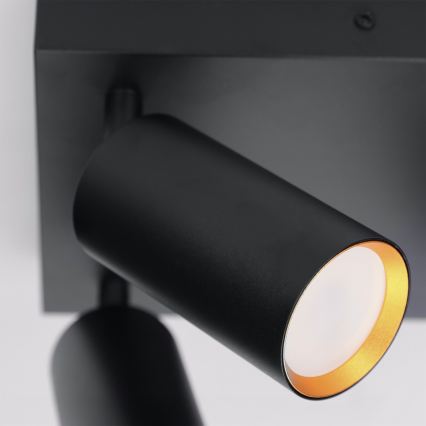 Brilagi - Bodové svietidlo SELE SQUARE 4xGU10/30W/230V čierna/zlatá