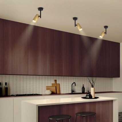 Brilagi - Bodové svietidlo SELE VERTICAL 1xGU10/30W/230V čierna/zlatá