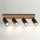Brilagi - Bodové svietidlo SELE WOOD 4xGU10/30W/230V čierna/drevo