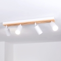 Brilagi - Bodové svietidlo SELE WOOD ACOUSTIC 4xGU10/30W/230V biela/drevo