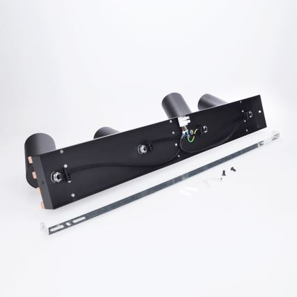 Brilagi - Bodové svietidlo SELE WOOD ACOUSTIC 4xGU10/30W/230V čierna/drevo