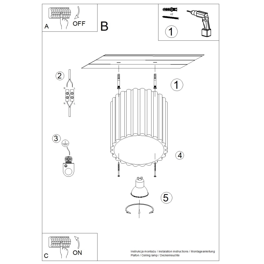 Brilagi - Bodové svietidlo SFERA 1xGU10/10W/230V pr. 10 cm krémové