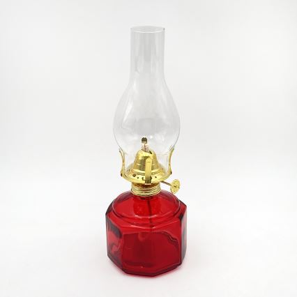 Brilagi - červená petrolejová lampa MERLIN