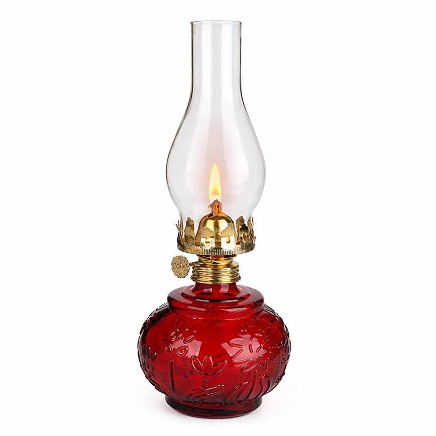 Brilagi - červená petrolejová lampa MERLIN