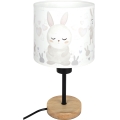 BRILAGI - Detská stolná lampa BOBO WOOD 1xE27/25W/230V dub/čierna/biela/králičky