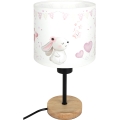 BRILAGI - Detská stolná lampa BOBO WOOD 1xE27/25W/230V dub/čierna/krémová/zajačiky