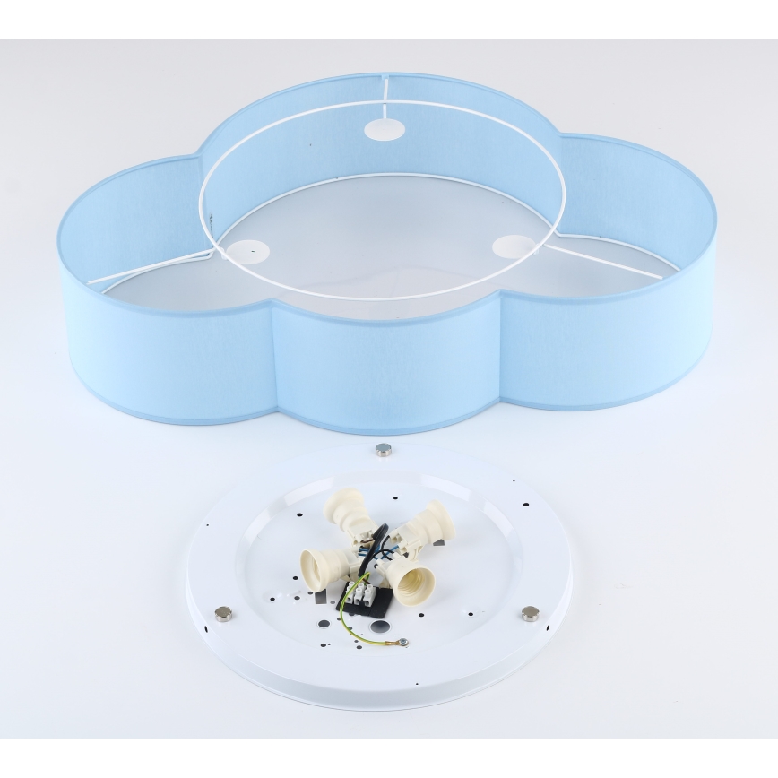 Brilagi - Detské stropné svietidlo NIMBUS 4xE27/15W/230V 46x63 cm modré