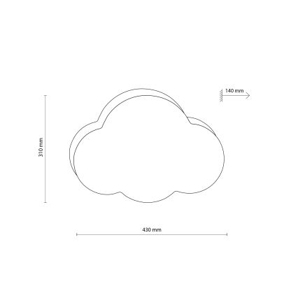 Brilagi - Detské stropné svietidlo NIMBUS LINEN 2xE27/15W/230V béžové