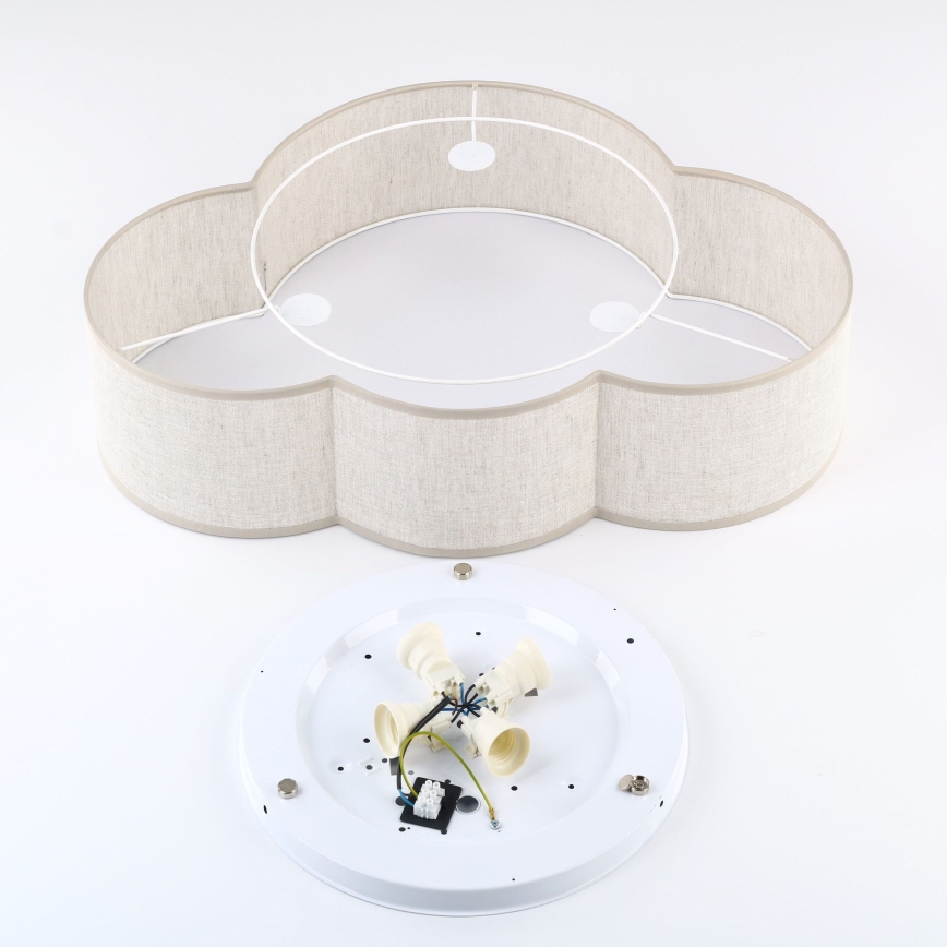 Brilagi - Detské stropné svietidlo NIMBUS LINEN 4xE27/15W/230V béžové