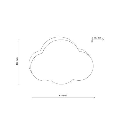 Brilagi - Detské stropné svietidlo NIMBUS MINI 2xE27/15W/230V biela