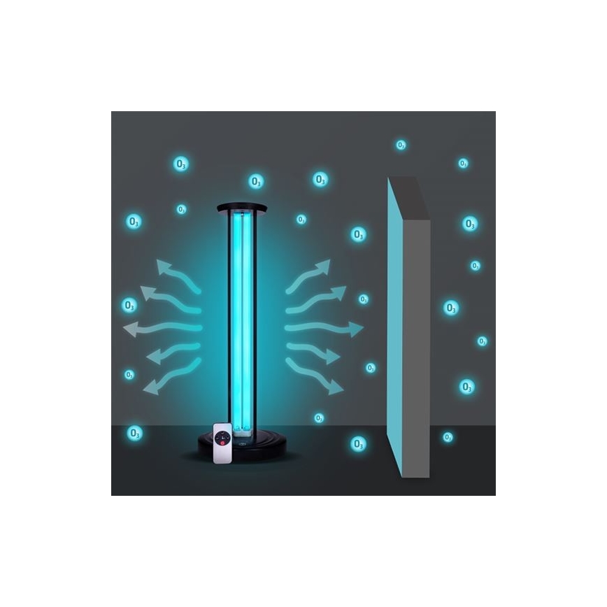 Brilagi - Dezinfekčná germicidna bezozónová lampa UVC/100W/230V + diaľkové ovládanie