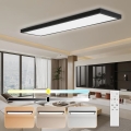 Brilagi - Dimmable Stropné Osvetlenie do Kúpeľne FRAME SMART LED/50W/230V 30x120 cm 3000-6000K IP44 čierne + diaľkové ovládanie