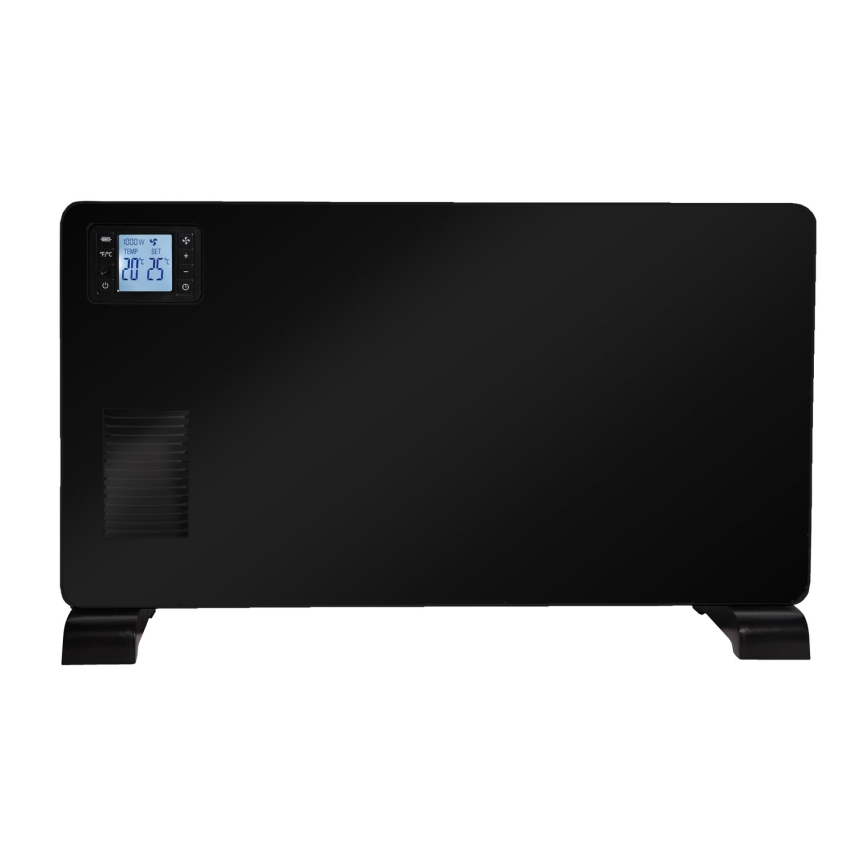Brilagi - Elektrický priamovykurovač/konvektor 1000/1300/2300W LCD/časovač/TURBO/termostat čierna + diaľkové ovládanie