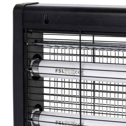 Brilagi - Elektrický lapač hmyzu 2xUV/10W/230V 60 m2 čierna