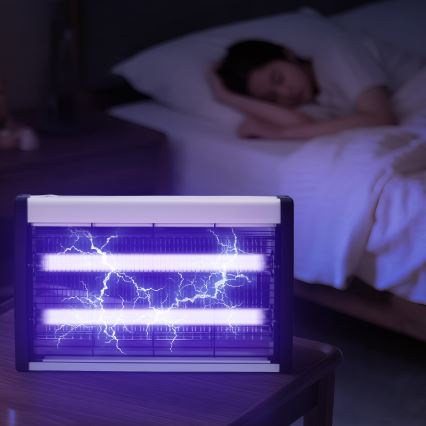 Brilagi - Elektrický lapač hmyzu 2×UV/18W/230V, vhodný na plochu do 100 m²