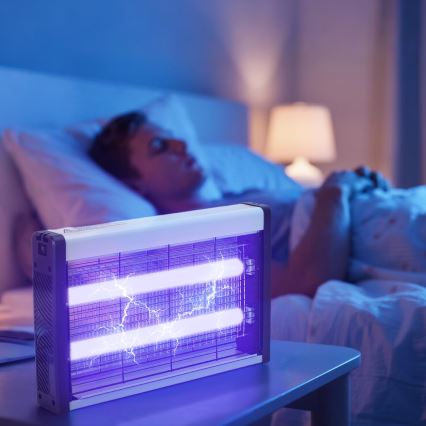 Brilagi - Elektrický lapač hmyzu 2×UV/18W/230V, vhodný na plochu do 100 m²