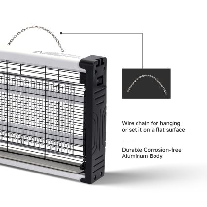 Brilagi - Elektrický lapač hmyzu 2×UV/18W/230V, vhodný na plochu do 100 m²