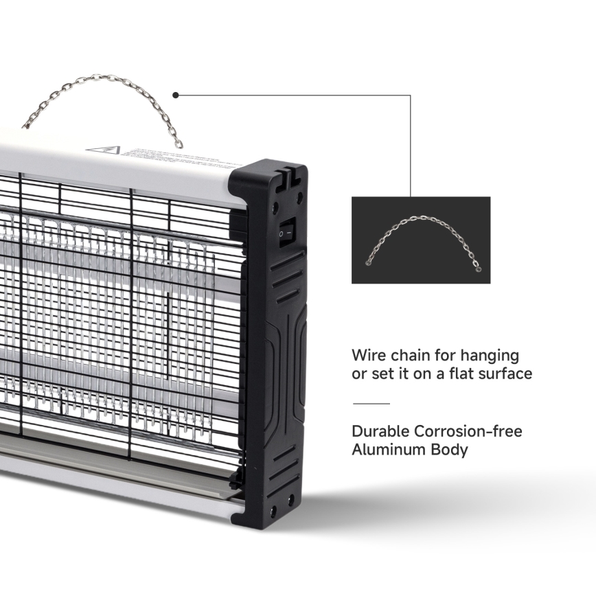 Brilagi - Elektrický lapač hmyzu 2×UV/18W/230V, vhodný na plochu do 100 m²