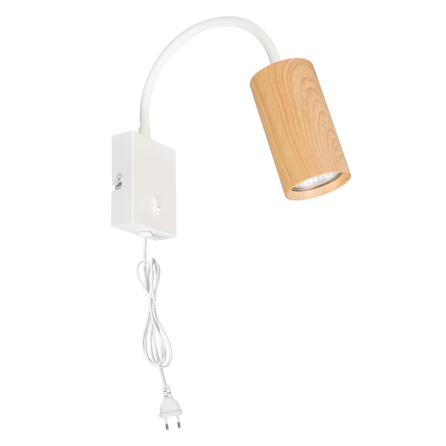 Brilagi - Flexibilná nástenná lampa SELE 1xGU10/30W/230V biela/dekor duba
