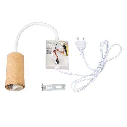 Brilagi - Flexibilná nástenná lampa SELE 1xGU10/30W/230V biela/dekor duba