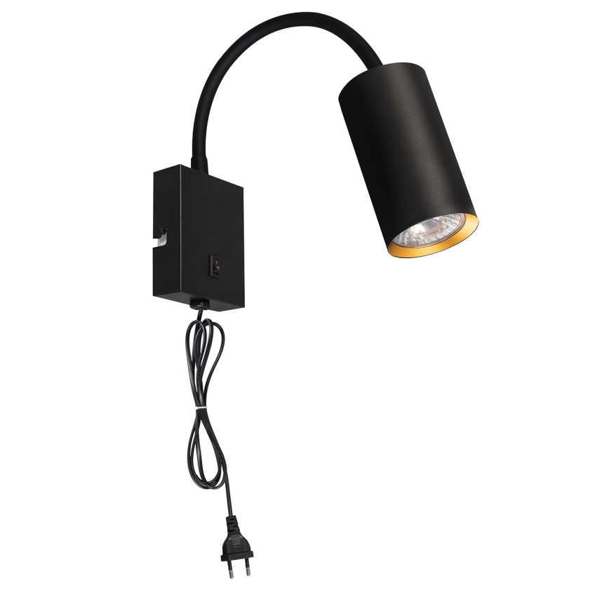 Brilagi - Flexibilná nástenná lampa SELE 1xGU10/30W/230V čierna/zlatá
