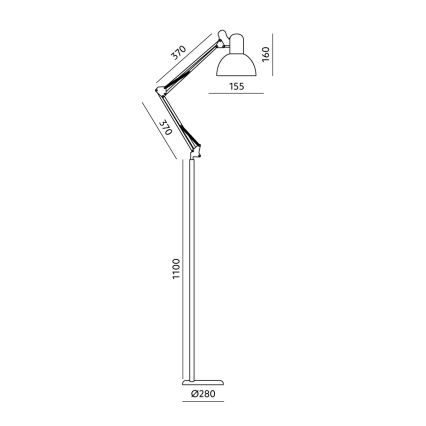 BRILAGI - Flexibilná stojacia lampa TASKER 1xE27/60W/230V 184 cm béžová
