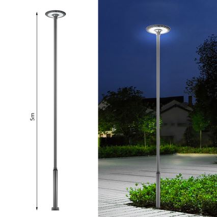 Brilagi - Kovová tyč pre stožiar vonkajšieho osvetlenia URBAN, 5 m, priemer 58 mm, antracit