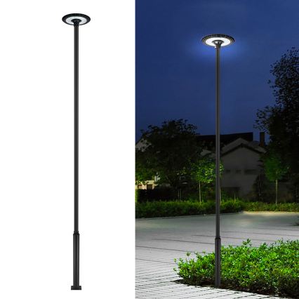 Brilagi - Kovová tyč pre stĺp vonkajšieho osvetlenia URBAN, 5 m, priemer 58 mm, čierna