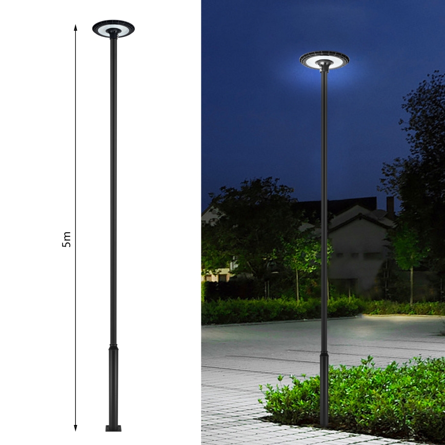 Brilagi - Kovová tyč pre stĺp vonkajšieho osvetlenia URBAN, 5 m, priemer 58 mm, čierna
