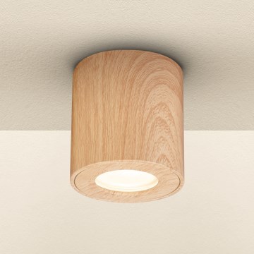 Brilagi - Kúpeľňové bodové svietidlo MIA 1xGU10/30W/230V 84x80 mm dekor duba IP44