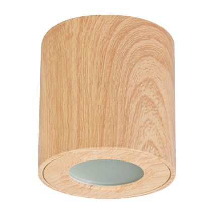 Brilagi - Kúpeľňové bodové svietidlo MIA 1xGU10/30W/230V 84x80 mm dekor duba IP44
