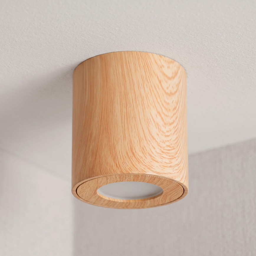BRILAGI - Kúpeľňové bodové svietidlo MIA 1xGU10/30W/230V 84x80 mm dekor duba IP44