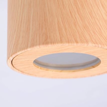 BRILAGI - Kúpeľňové bodové svietidlo MIA 1xGU10/30W/230V 84x80 mm dekor duba IP44