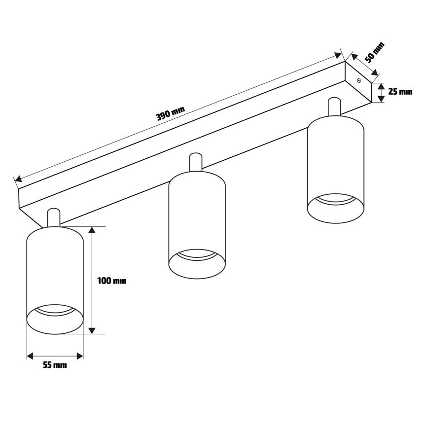 Brilagi - Kúpeľňové bodové svietidlo SELE 3xGU10/30W/230V IP44 strieborná