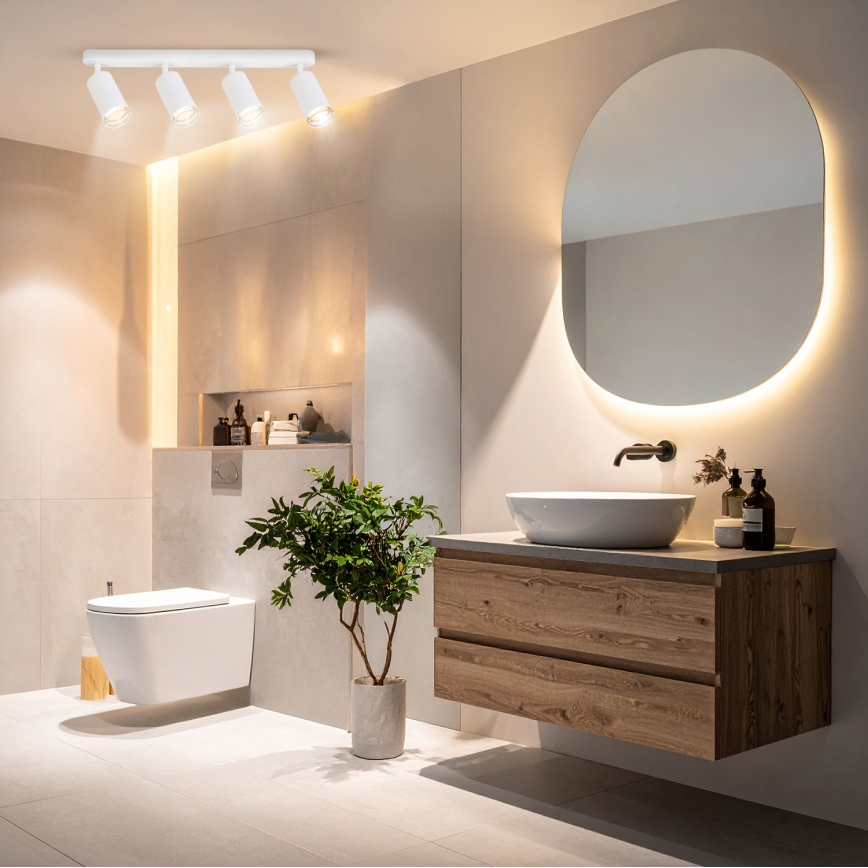 Brilagi - Kúpeľňové bodové svietidlo SELE 4xGU10/30W/230V IP44 biela
