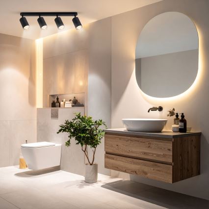 Brilagi - Kúpeľňové bodové svietidlo SELE 4xGU10/30W/230V IP44 čierna