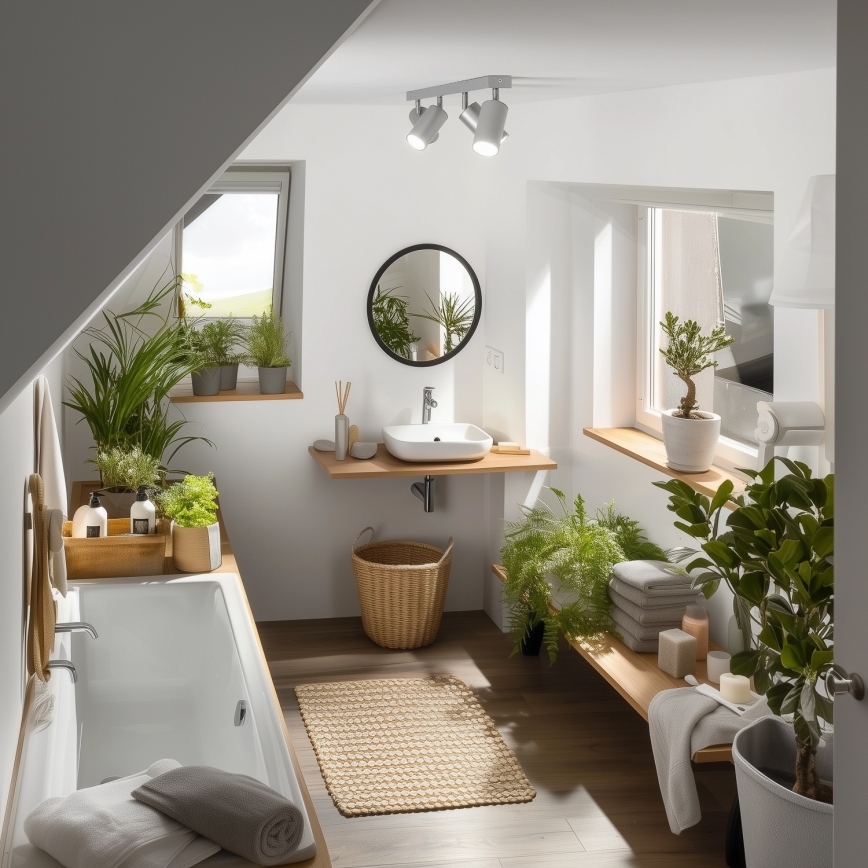Brilagi - Kúpeľňové bodové svietidlo SELE 4xGU10/30W/230V IP44 strieborná