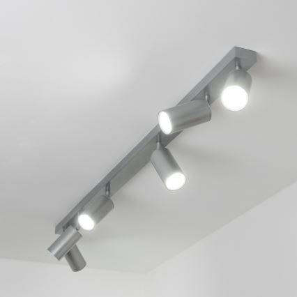 Brilagi - Kúpeľňové bodové svietidlo SELE 6xGU10/30W/230V IP44 strieborná