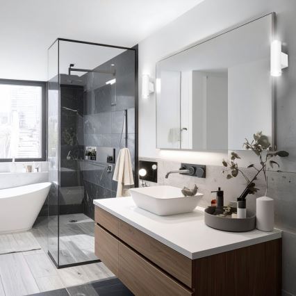 Brilagi - Kúpeľňové nástenné bodové svietidlo SELE AQUA 2xGU10/30W/230V IP44 biela