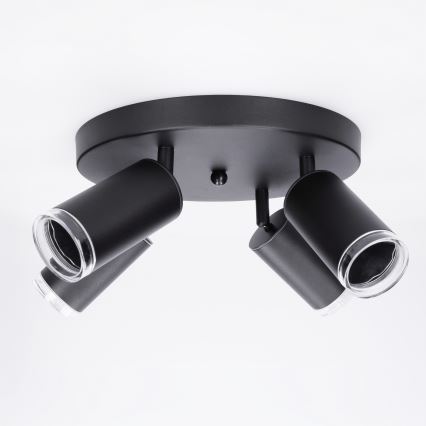 Brilagi - Kúpeľňové bodové svietidlo SELE AQUA 4xGU10/30W/230V IP44 čierna