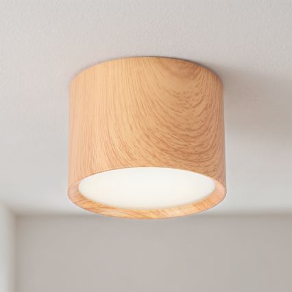 BRILAGI - Kúpeľňové bodové svietidlo SMOOTH 1xGX53/15W/230V 60x82 mm dubový dekor IP54