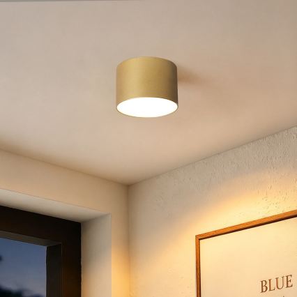 BRILAGI - Kúpeľňové stropné svietidlo FORIS LED/9W/230V pr. 9 cm zlaté IP44 CRI 90