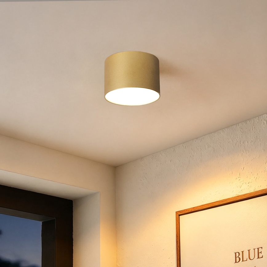 BRILAGI - Kúpeľňové stropné svietidlo FORIS LED/9W/230V pr. 9 cm zlaté IP44 CRI 90